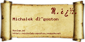 Michalek Ágoston névjegykártya